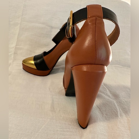 Marni Pumps -Blk/ Gold/ Sable - size 39.5 NWT - Picture 5 of 9